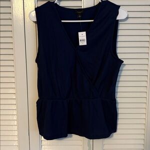 Ann Taylor Deep Blue Textured Top